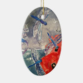 Nymferen en Dragonfly Waterverf Schilderen Keramisch Ornament (Rechts)