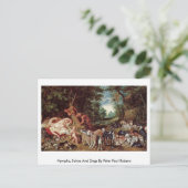 Nymferen, satyrs en honden van Peter Paul Rubens Briefkaart (Staand voorkant)