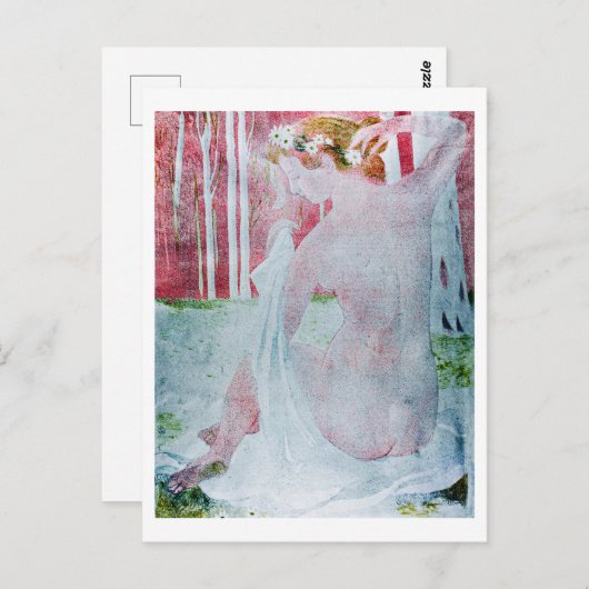 Nymph Crowned with Daisies, Maurice Denis Briefkaart (Voorkant / Achterkant)