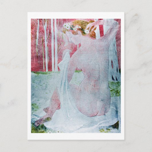 Nymph Crowned with Daisies, Maurice Denis Briefkaart (Voorkant)