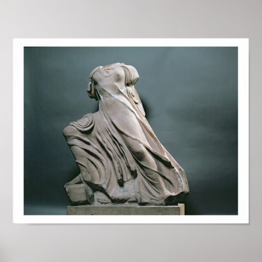 Nymph figuur, acroterie uit de tempel van Phigal Poster (Voorkant)