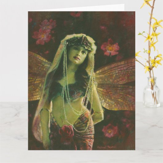  Nymph Grote Groeten Kaart (Gele Bloem)