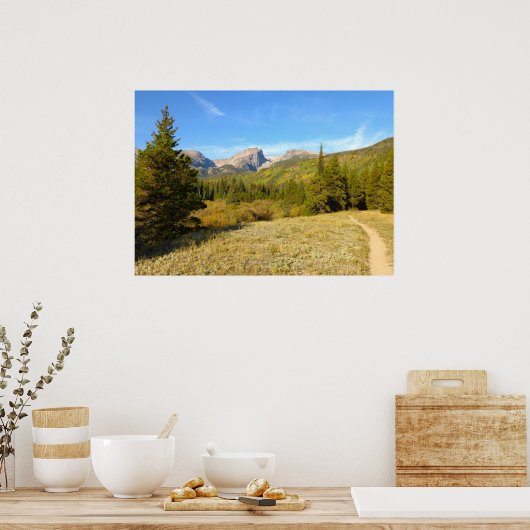 Nymph Lake Trail in de vroege herfst Poster (Keuken)