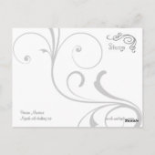 Nymph met drink kop briefkaart (Achterkant)