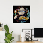 Nymph met een Cuttlefish ART PRINT mermaid fantasy (Thuiskantoor)