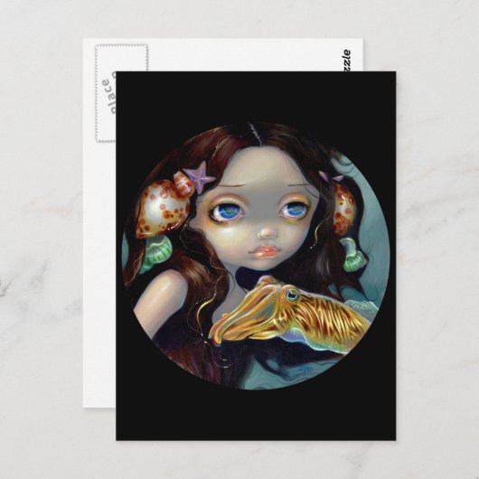 "Nymph met een Cuttlefish-Briefkaart" Briefkaart (Voorkant / Achterkant)