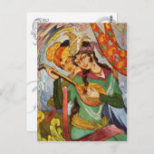 Nymph met setar briefkaart (Voorkant / Achterkant)