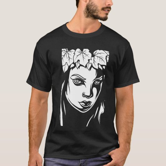 Nymph Simple White Art Trendy T-shirt (Voorkant)