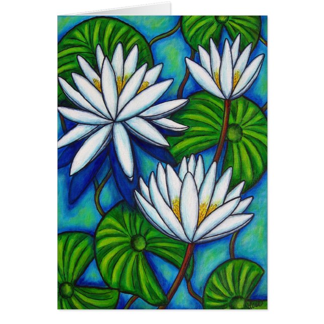 Nymphaea Blue Greeting/Note Card (Voorkant)