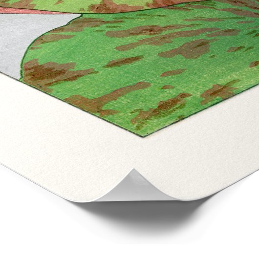 Nymphaea Lotus #1, Roze, Lily Pad, Tanigami Konan Poster (Hoek)