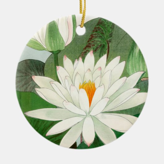 Nymphaea lotus, boom keramisch ornament (Voorkant)