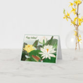 Nymphaea lotus, Happy Birthday Kaart (Gele Bloem)