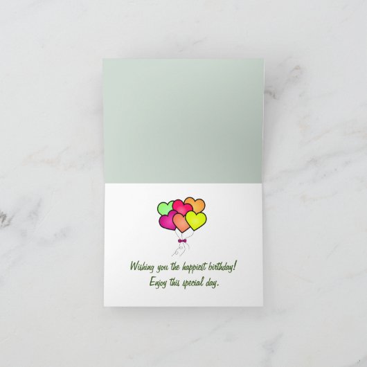 Nymphaea lotus, Happy Birthday Kaart (Binnen)