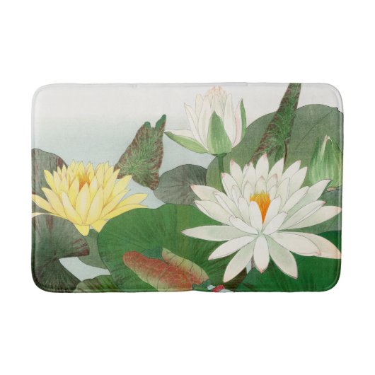 Nymphaea lotus, Japanse houtsnede, 1917 Badmat (Voorkant)