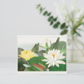 Nymphaea lotus, Japanse houtsnede, 1917 Briefkaart (Staand voorkant)