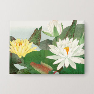 Nymphaea lotus, Japanse houtsnede, 1917 Button