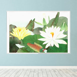 Nymphaea lotus, Japanse houtsnede, 1917 Canvas Afdruk