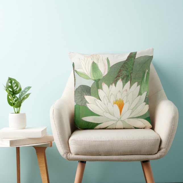 Nymphaea lotus, Japanse houtsnede, 1917 Kussen (Stoel)