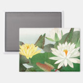 Nymphaea lotus, Japanse houtsnede, 1917 Magneet (Voorkant / Achterkant)
