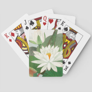 Nymphaea lotus, Japanse houtsnede, 1917 Pokerkaarten