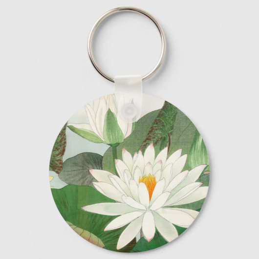 Nymphaea lotus, Japanse houtsnede, 1917 Sleutelhanger (Voorkant)