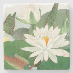 Nymphaea lotus, Japanse houtsnede, 1917 Stenen Onderzetter