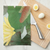 Nymphaea lotus, Japanse houtsnede, 1917 Theedoek (Quarter Fold)