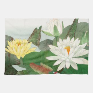 Nymphaea lotus, Japanse houtsnede, 1917 Theedoek