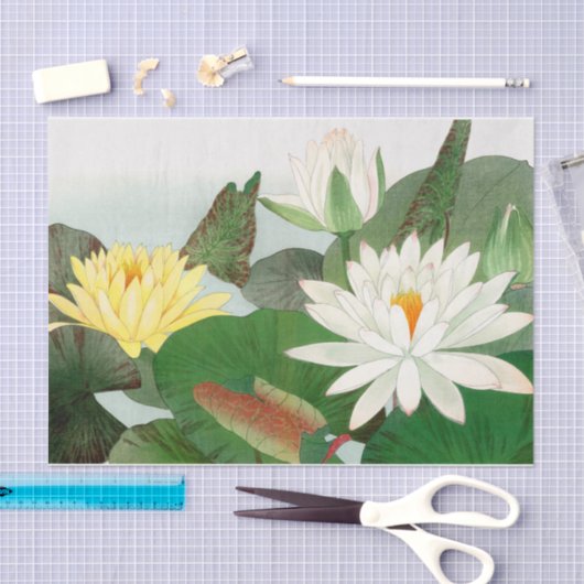 Nymphaea lotus , ontkoppeling tissuepapier (Craft)