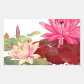Nymphaea lotus rechthoekige sticker (Voorkant)