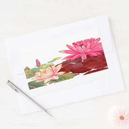 Nymphaea lotus rechthoekige sticker