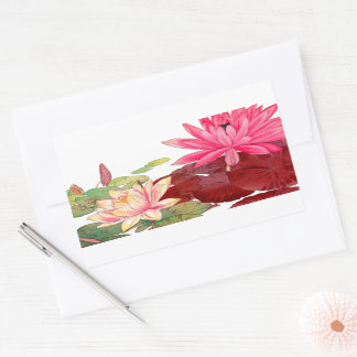 Nymphaea lotus rechthoekige sticker