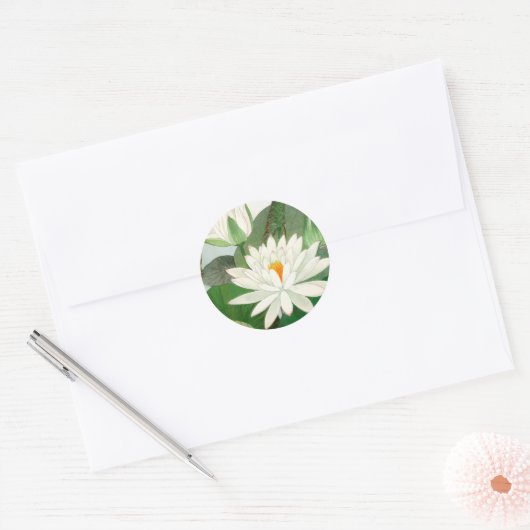 Nymphaea lotus ronde sticker (Envelop)