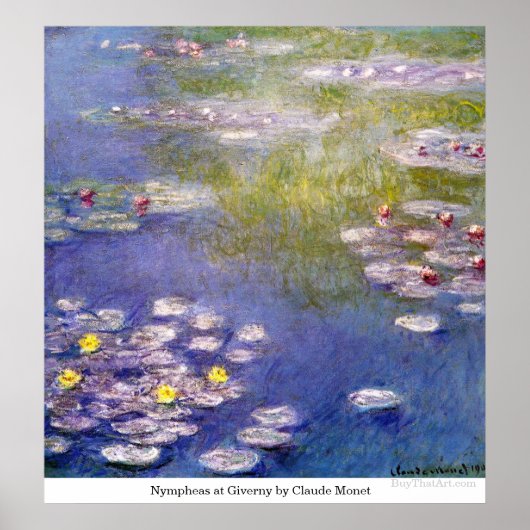 Nympheas bij Giverny door Claude Monet Poster (Voorkant)