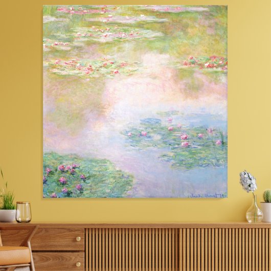 Nymphéas  canvas afdruk (Insitu (Woonkamer))