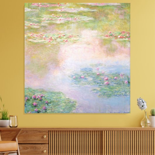 Nymphéas canvas afdruk (Insitu (Woonkamer))