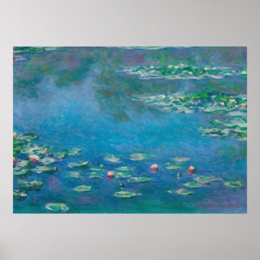 Nymphéas - Water Lilies van Claude Monet Poster (Voorkant)