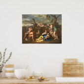 Nymphen & Child Jupiter - Nicolas Poussin Fine Art Poster (Keuken)