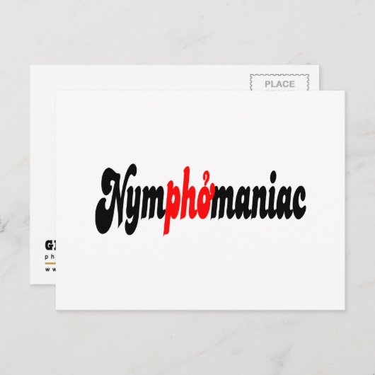 Nymphomaniac Briefkaart (Voorkant / Achterkant)