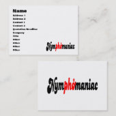 Nymphomaniac Visitekaartje (Voorkant / Achterkant)