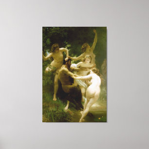 Nymphs and Satyr (Nymphes et Satires) (1873) Canvas Afdruk