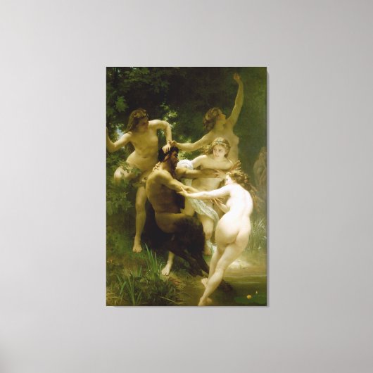 Nymphs and Satyr (Nymphes et Satires) (1873) Canvas Afdruk (Voorkant)