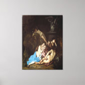 Nymphs by a Fountain (early 1650s) Canvas Afdruk (Voorkant)