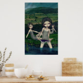 Nymphs Collect Berries Art Print (Keuken)