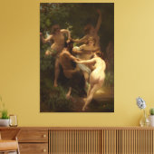 Nymphs en Satyr van William-Adolphe Bouguereau Canvas Afdruk (Insitu (Woonkamer))