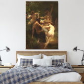 Nymphs en Satyr van William-Adolphe Bouguereau Canvas Afdruk (Insitu (Slaapkamer))