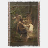 Nymphs en Satyr van William-Adolphe Bouguereau Deken (Voorkant Verticaal)