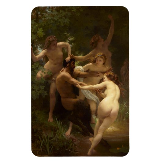 Nymphs en Satyr van William-Adolphe Bouguereau Magneet (Verticaal)