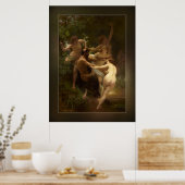 Nymphs en Satyr van William-Adolphe Bouguereau Poster (Keuken)