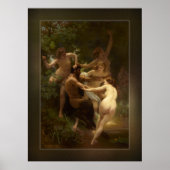 Nymphs en Satyr van William-Adolphe Bouguereau Poster (Voorkant)